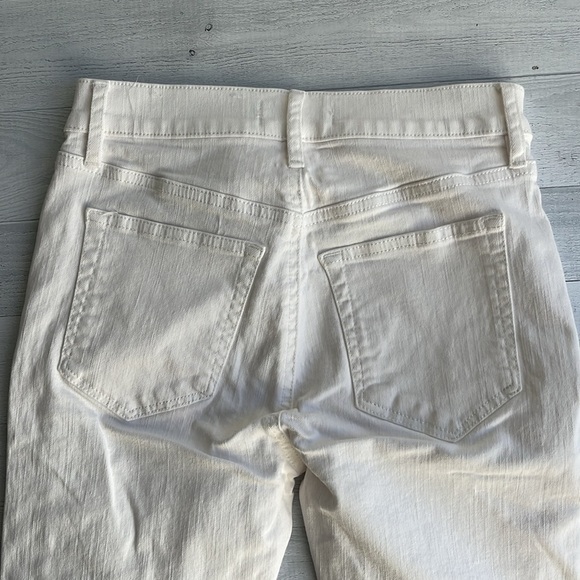 LOFT White Button Up High Waist Skinny Leg Denim 24/00 - Picture 8 of 8